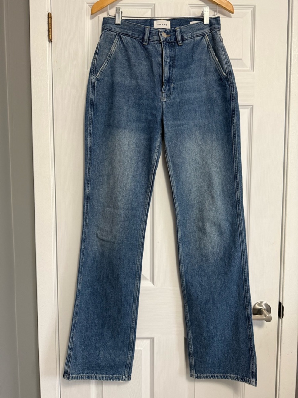Frame Denim Blue Wide Leg Jeans